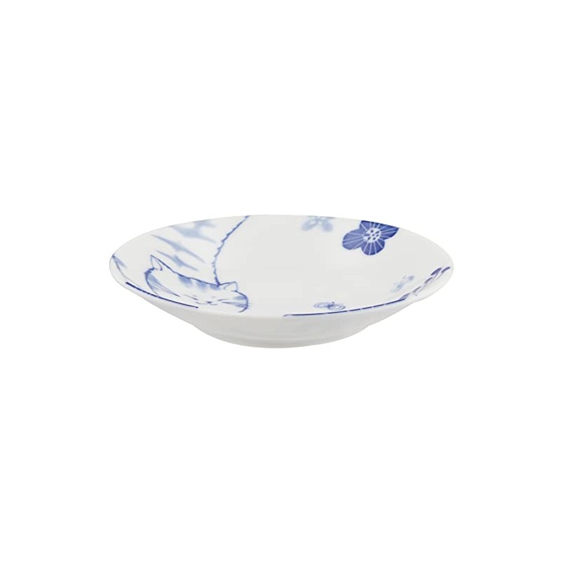 Ceramic Indigo Nohohon Cat Small Plate Mugi