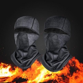 Winter Sports Cycling Balaclava Neck Warmer Hood - Breathable Cold Protection Hooded Neck Charcoal
