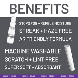 DEFOG IT Anti Fog Powered by NANO MAGIC | Fog Stopper Travel Kit – 1 oz Spray (300 Uses), Microfiber Cloth, Travel Pouch | Military-Grade Defogger for Sunglasses, Safety Goggles, PPE, Glass, Mirrors