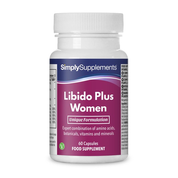 Libido Plus for Women - 60 Capsules - Suitable for Vegans - Supply for 1 Month - SimplySupplements