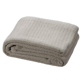 HILLFAIR 100% Soft Premium Combed Cotton Thermal Blanket– King Blankets – Soft Cozy Warm Cotton Blanket– Bed Throw Blanket– King Bed Blankets– All Season Cotton Blankets– Sand King Cotton Blanket