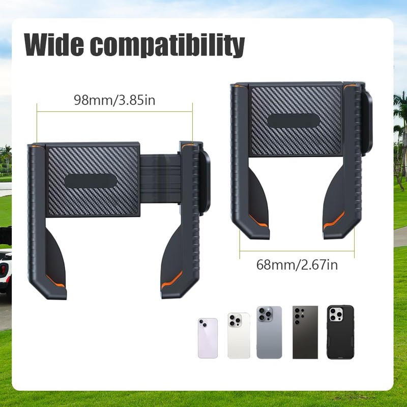 Msiud Magnetic Golf Cart Phone Holder, Rotatable Phone Mount for