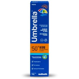 Umbrella Kids SPF 50  Protector Solar Corporal para Nios  Pantalla Orgnica  Amplio Espectro UVAUVB  Water Resistence  Tubo con 120ml                  