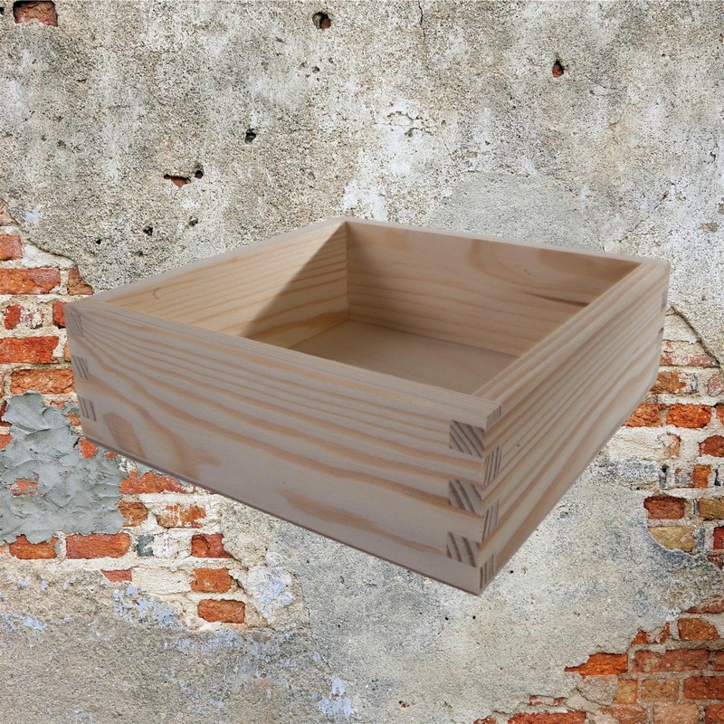Square Wooden Open Display Presentation Box | 16 x 16