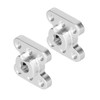 2Pcs Flange Shaft Coupling Aluminium Alloy 6mm D Hole Light