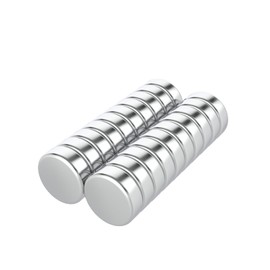 JIUMAG 20Pcs N42 Mini Neodymium Magnets,6mm x 2mm Super Strong Round Rare Earth Magnets,Muti-use Premium Neodymium Fridge Magnet,Tolerance ±0.03MM