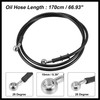 Hihaha 170cm 66.93" Motorcycle Braided Brake Clutch Oil Hoses Pipe