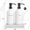 Prus Waso White Soap Dispenser Set, Contains a Bathroom Hand
