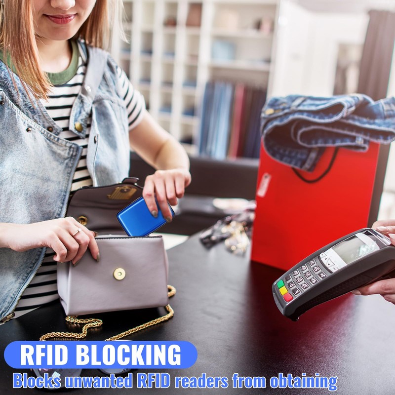 Douaowoc 12 Pcs RFID Blocking Credit Cards Holder Mini Slim