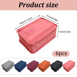 Shoe Bags for Travel, 6Pcs Shoe Bags for Storage, Foldable Portable Travel Shoe Bag, Waterproof Dustproof Boot Bag with Handle, Shoes Storage Bags for Men or Women Daily Use