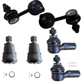 HHCM 6pc Front Sway Bar Links Lower Ball Joints Outer Tie Rod End Kit K90454 K90455 K90332 ES3581 for Acura EL 2001-2005, for Honda Civic 2001-2005 Coupe Sedan Body Type