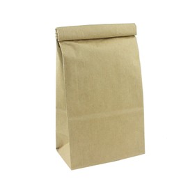 AQUAPAPA Natural Kraft Paper Bakery Bags Tin Tie Tab Lock Cookies Popcorn Treat Bags Poly Lined (50-Pack)