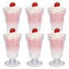 JBESUHI 6 Pack 14 Oz Shatterproof Acrylic Footed Milkshake Glasses