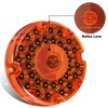 Partsam 2Pcs 7" Round Transit Tail Lights Amber 36 LED,