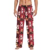 Christmas Pajama Pants for Men Red Christmas Plaid Snowman Pajama