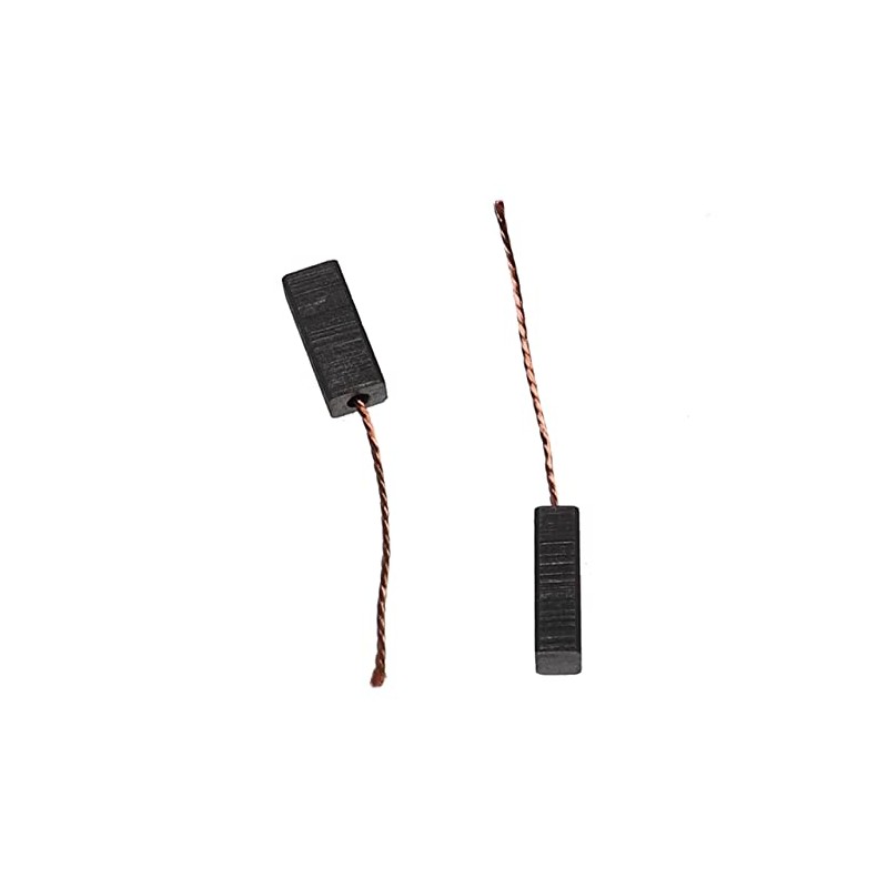 vhbw 2 x Carbon Brush, Motor Carbon Abrasive Carbon, 6.4