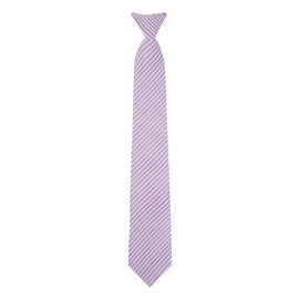 Jacob Alexander Men's Seersucker Striped Pattern Clip-On Neck Tie - Lavender