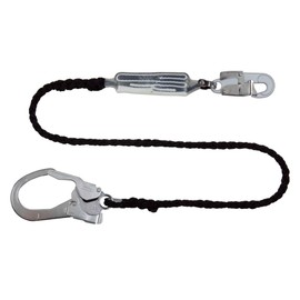 Densan WP-150BF-BK Crash Prevention Equipment Lanyard, New Standard Product Φ0.5 inch (12 mm) Nylon Rope