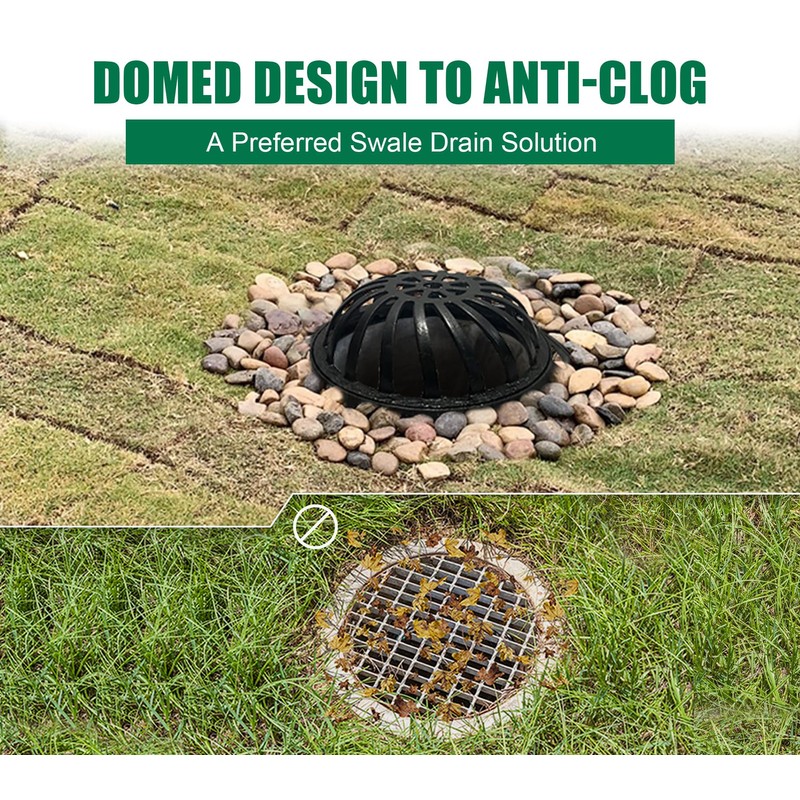 Natotela 20in Ductile Iron Atrium Drain Grate and Frame, Dome