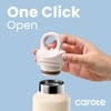 CAROTE 2-Pack Insulated Stainless Steel Water Bottles, One Click Open