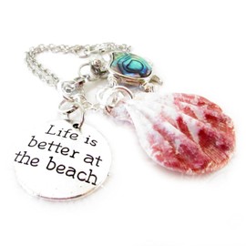 Sea Turtle Rear View Mirror Charm - Beach Car Accessories - Sea Shell Car Charm - Mother's Day Gift for Beach Lover