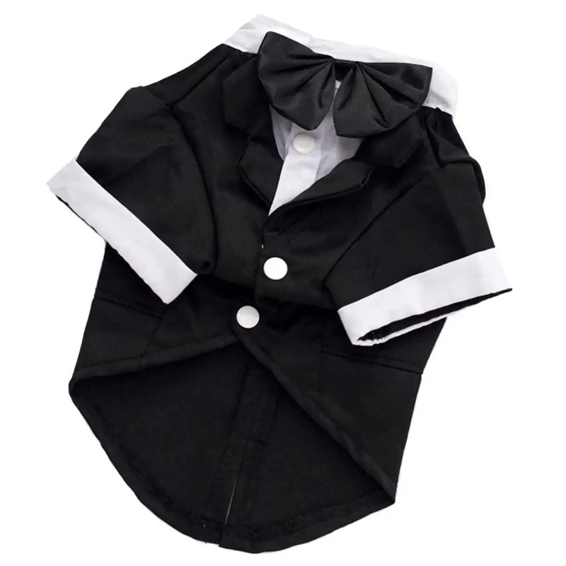 GabeFish Pets Wedding Jackets Suit for Dogs with Bow Tie