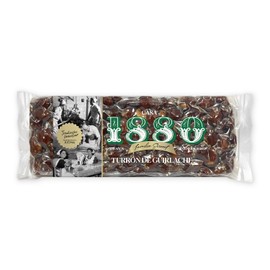 1880 - Turrón aus Mandelkaramell in Rilsan-Verpackung 300g, Tafel mit erlesenen Mandeln, cremige Textur, Spitzenqualität, klassischer Turrón, handgemacht, traditionelles Rezept