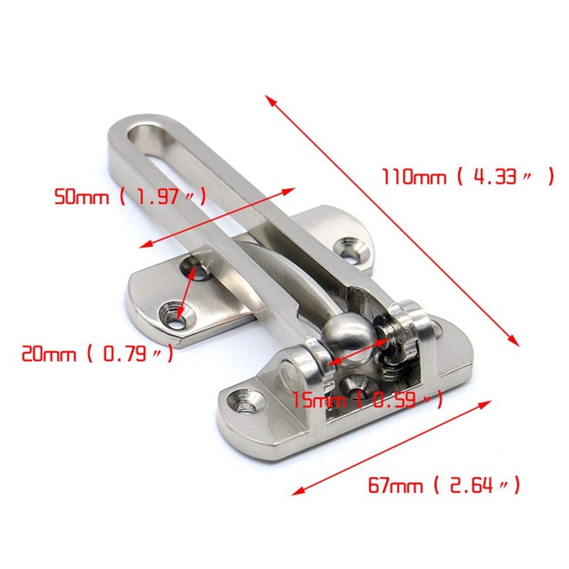Hasp Latch Lock Door Chain Anti-Theft Clasp Zinc Alloy Window