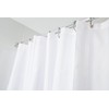 Croydex White Woven Stripe Water-Resistant Textile Shower Curtain,1800 x 1800mm