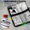 Portable Travel Utensils, Reusable Silverware with Case for Fixing Tableware,