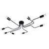 LynPon Industrial Ceiling Light Fixture Black Lighting Fixtures Metal Semi