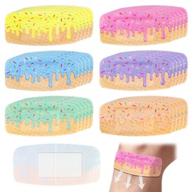 AKAIXI 30 Count Ice Cream Drip Baseball Bandages Large Size, 2"x4" Elastic Fabric Adhesive Bandages for Wound Care, Breathable Hypoallergenic First Aid for Kids Boys Girls & Geriatric, Latex Free