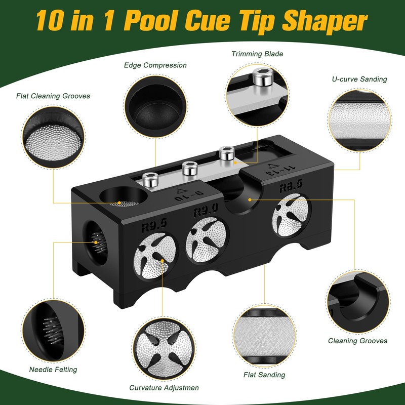 Solaradgy Billiards Pool cue Tips Replacement kit, Professional Pool Cue
