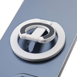 Labato Smartphone Ring, Mag-ring, Double-sided Magnet, Magsafe Ring, Bunker Ring, Magnet, Thin, Mobile Ring, Smartphone Ring, Magnetic Ring, Smartphone Ring, Stand, Smartphone Link, Magnet (White)