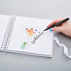 Papermania Scrapbook, White, 8 x 8", 40 Sheets, Create Your Own Photo Album, Ideal Wedding Book, For Home Memories, Add Photo Paper, Scrapbook Stickers & Scrapbooking Supplies & Accessories