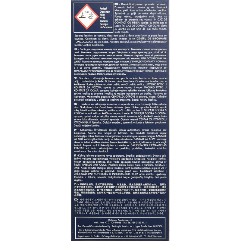 DeLonghi Eco Descaling Solution 5513291781 (Pack of 2)