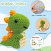 Jodsen Knitting Set with Crochet Hooks, Cute Dinosaur Crochet Set