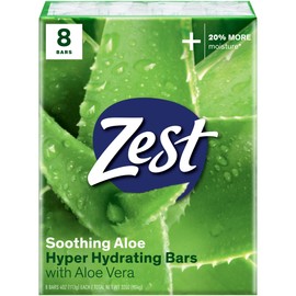 Zest 8-Bar Bath Size Soap, Fresh Aloe, 4 Ounce, 8 Bar, 32 Ounce