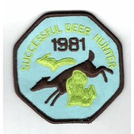 Parche de caza de ciervos Michigan 1981 extoso
