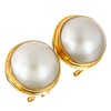 Gold Plated Sterling Silver South Pacific White Mabe Cultured Pearl