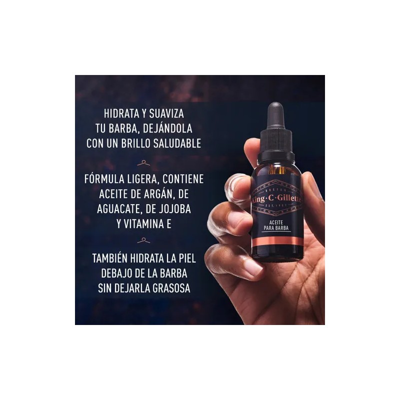 Aceite Para Barba King C Gillette De 30ml