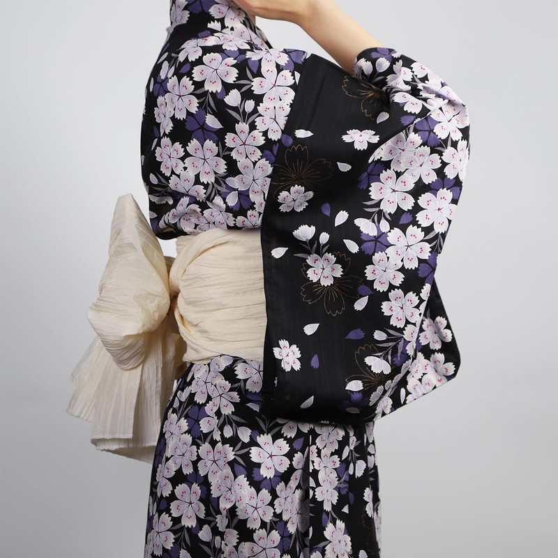 TOuWA Crinkled Waist Belt, Sash, Solid, Solid, Adult, Women's, Yukata,