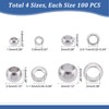 UNICRAFTALE 400 Pieces 4 Sizes Spacer Beads 304 Stainless Steel