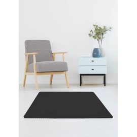 WallPops Black Puzzle Interlocking Floor Tiles, FPF6361