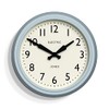 Jones ClocksÂ® Telecom Retro Wall Clock Vintage Design in Blue - Kitchen Clock - Living Room Clock - Office Clock - Retro Clock - Designer Clock - Easy Read Dial (Clear Blue)