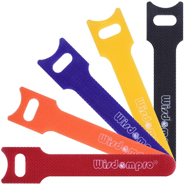 Wisdompro 50 Pack 4 Inches Adjustable Reusable Cable Ties Straps,