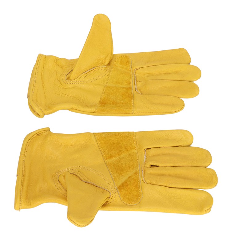 Garden Cowhide Gloves Wear Resistance Full Finger Leather Gloves for