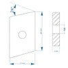 Slot Nut | Threaded Plate Rhombus 20 x 13 x