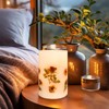 Rose Flameless Candle D4 x H6, Battery Operated Large Candle