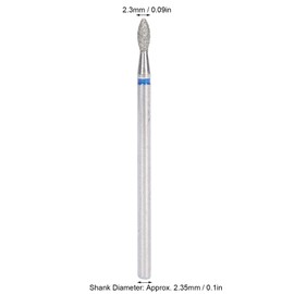 ZJchao 50Pcs Esmeril Brocas para Uñas Herramienta de Manicura, Accesorio de Repuesto Lijado Pulido Eliminación de Piel Muerta, Diámetro de Vástago de 2,35 MM (M-2,3 mm)